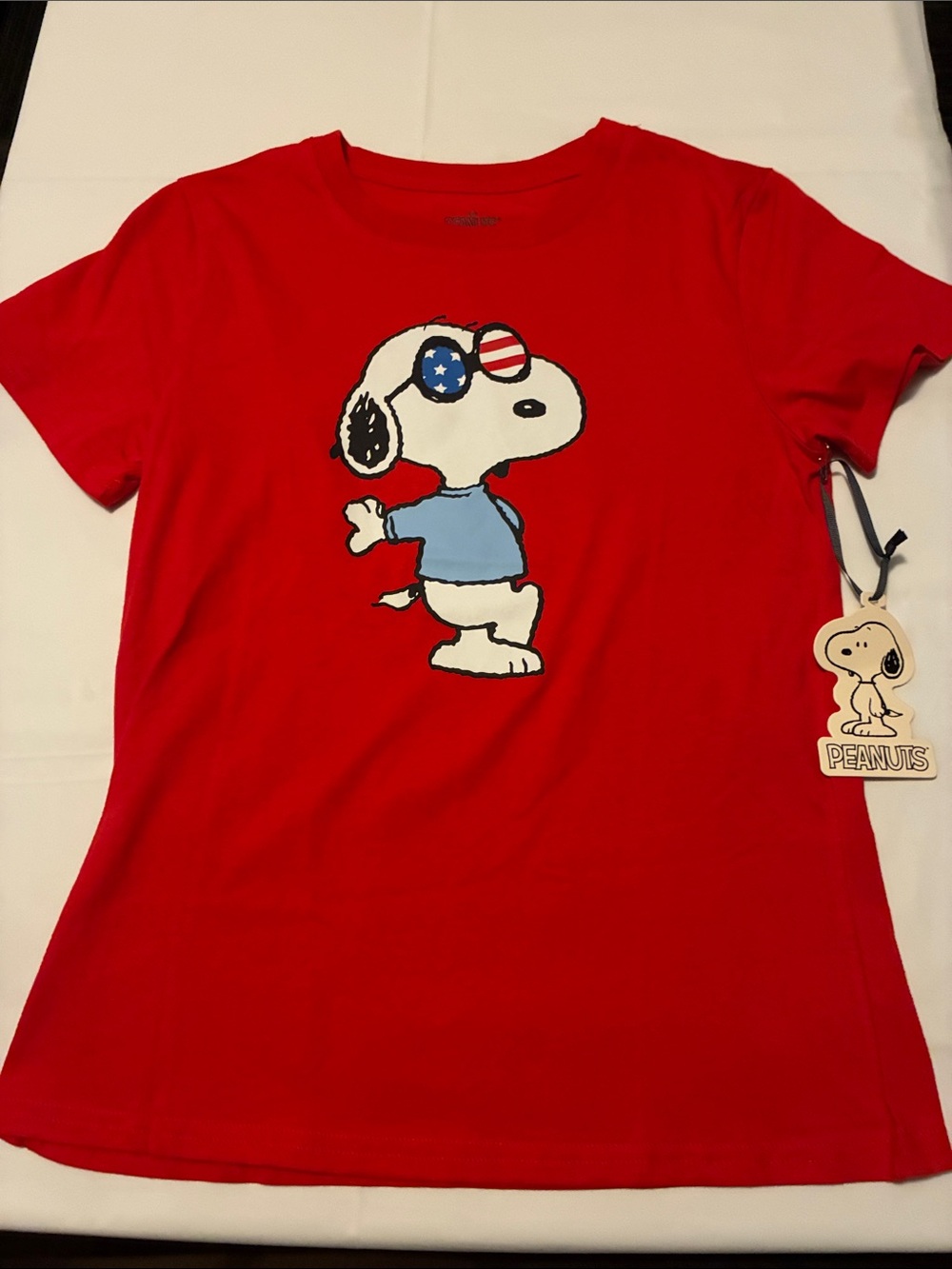 Peanuts Red Short-Sleeve Snoopy Graphic Tee